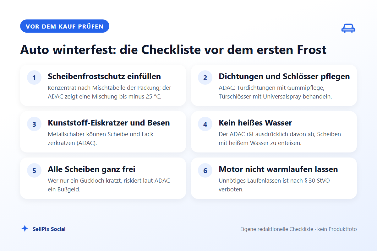 Checkliste: Auto winterfest machen