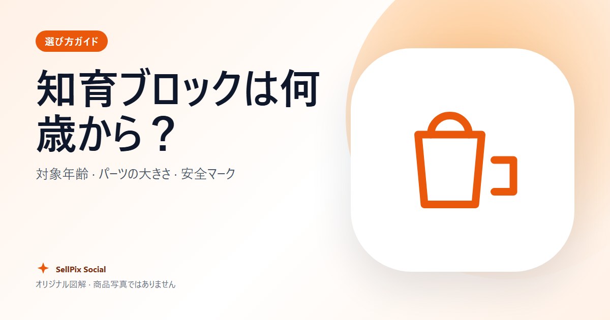 知育ブロックは何歳から? – オリジナル図解 · 商品写真ではありません