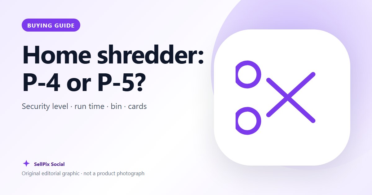 Home shredder: P-4 or P-5? – Original editorial graphic · not a product photograph
